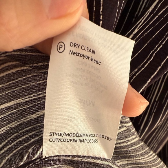 Vince Black and White Silk High Low Tunic Dress size M EUC - Picture 5 of 7